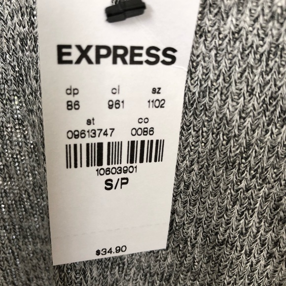 🆕 Express | Grey Double Cut “V” Neck - Picture 9 of 9